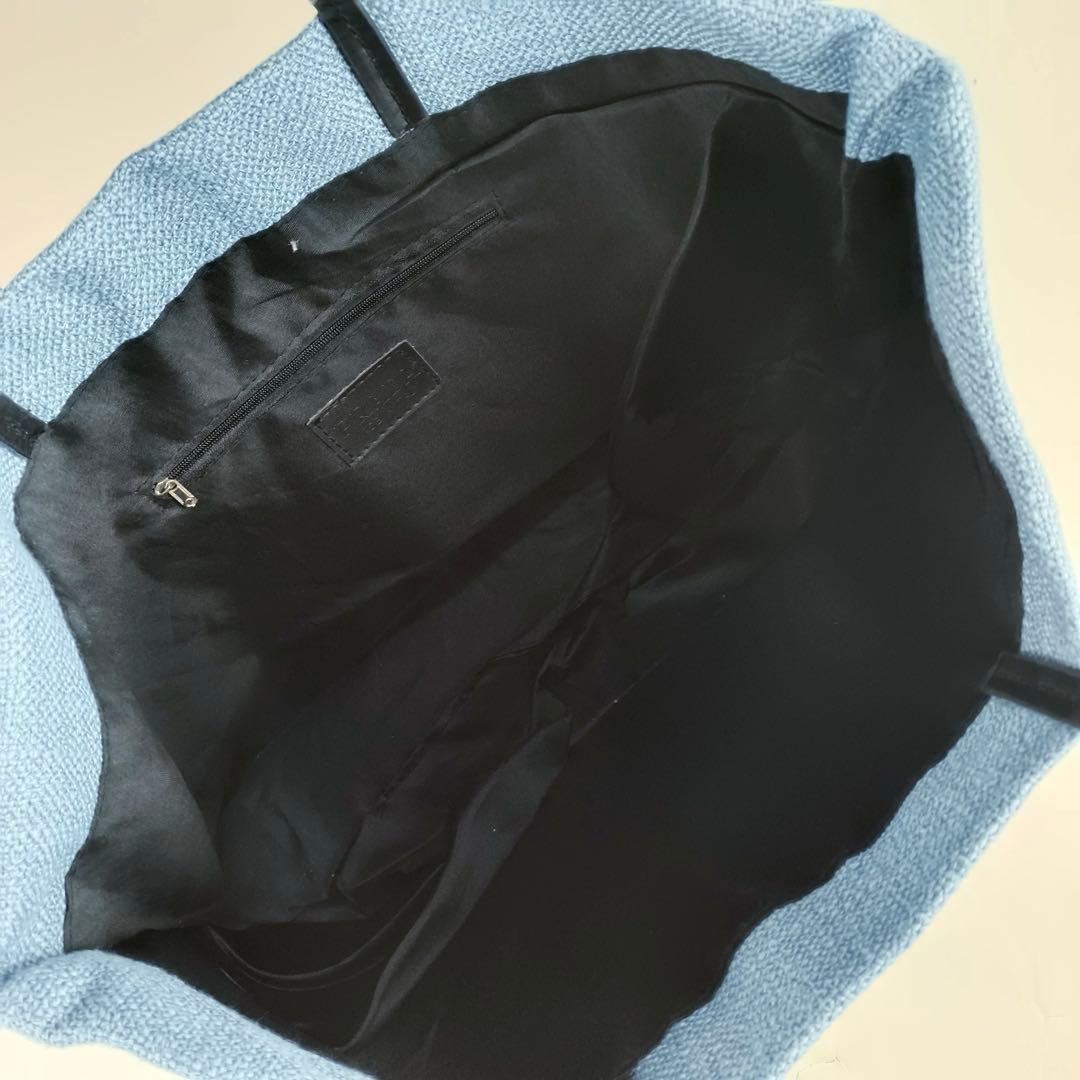 PRADAトートバッグ ブルー ノベルティ 大容量ランチバッグ