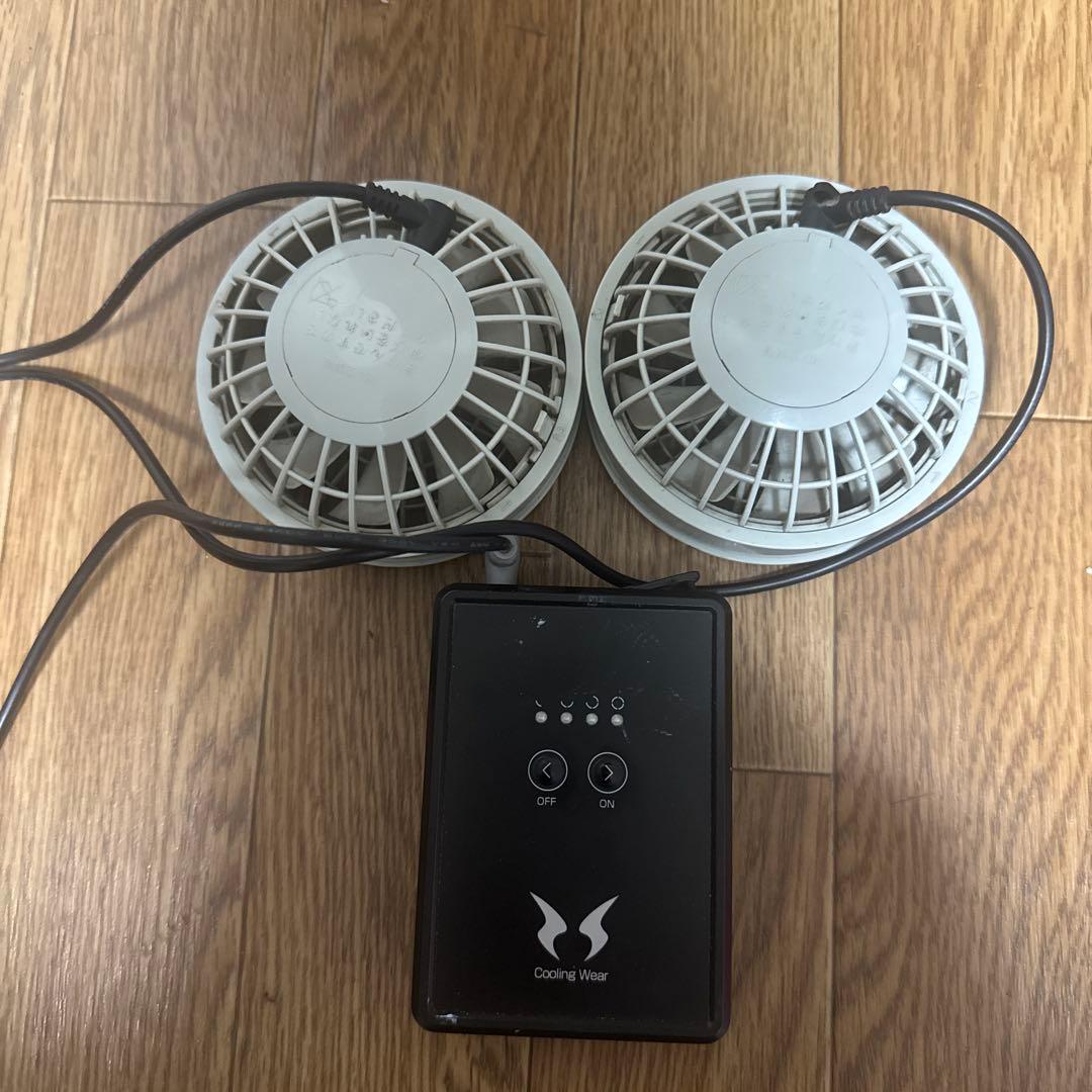 空調服　バッテリー×2 電池ボックス×1 ファンセット