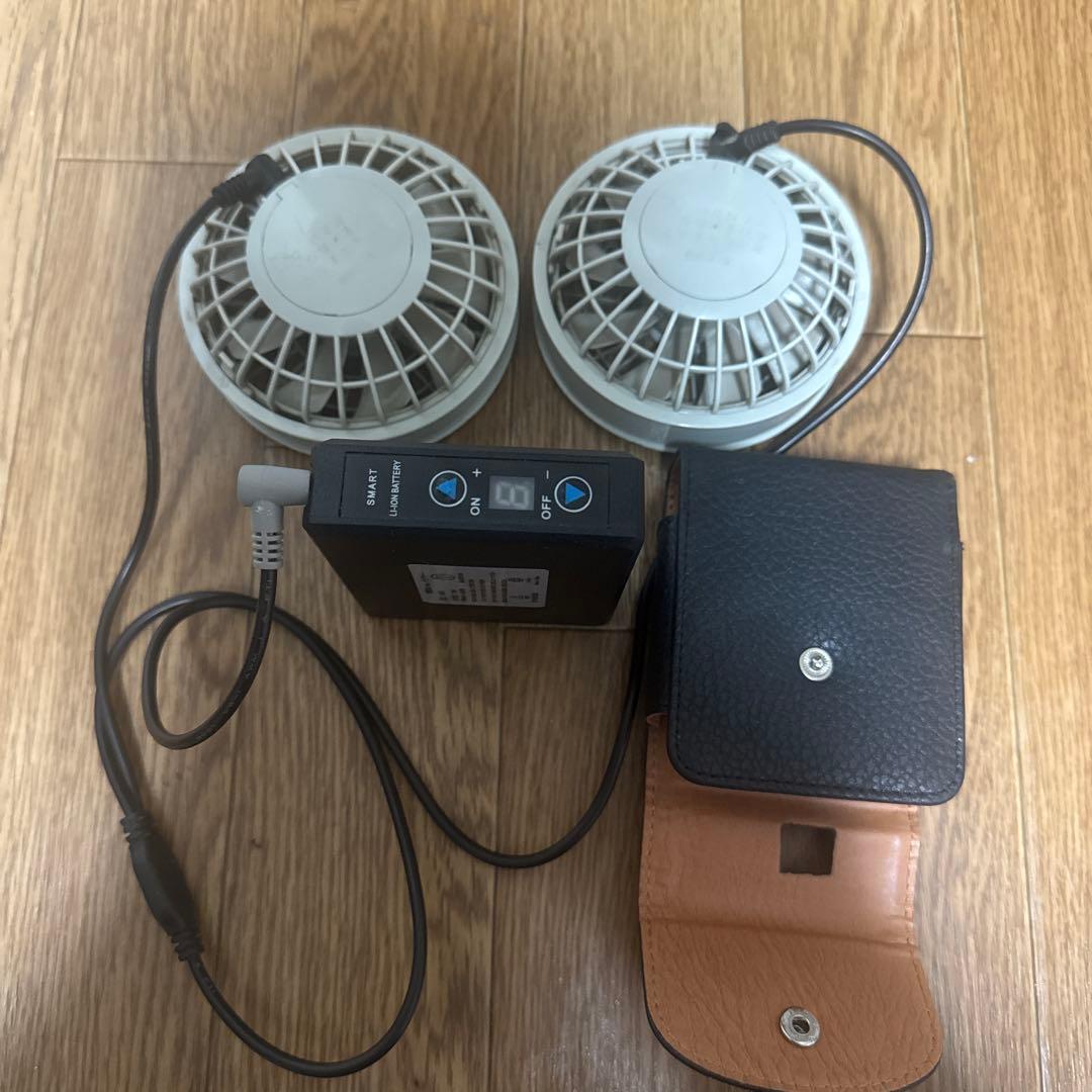 空調服　バッテリー×2 電池ボックス×1 ファンセット