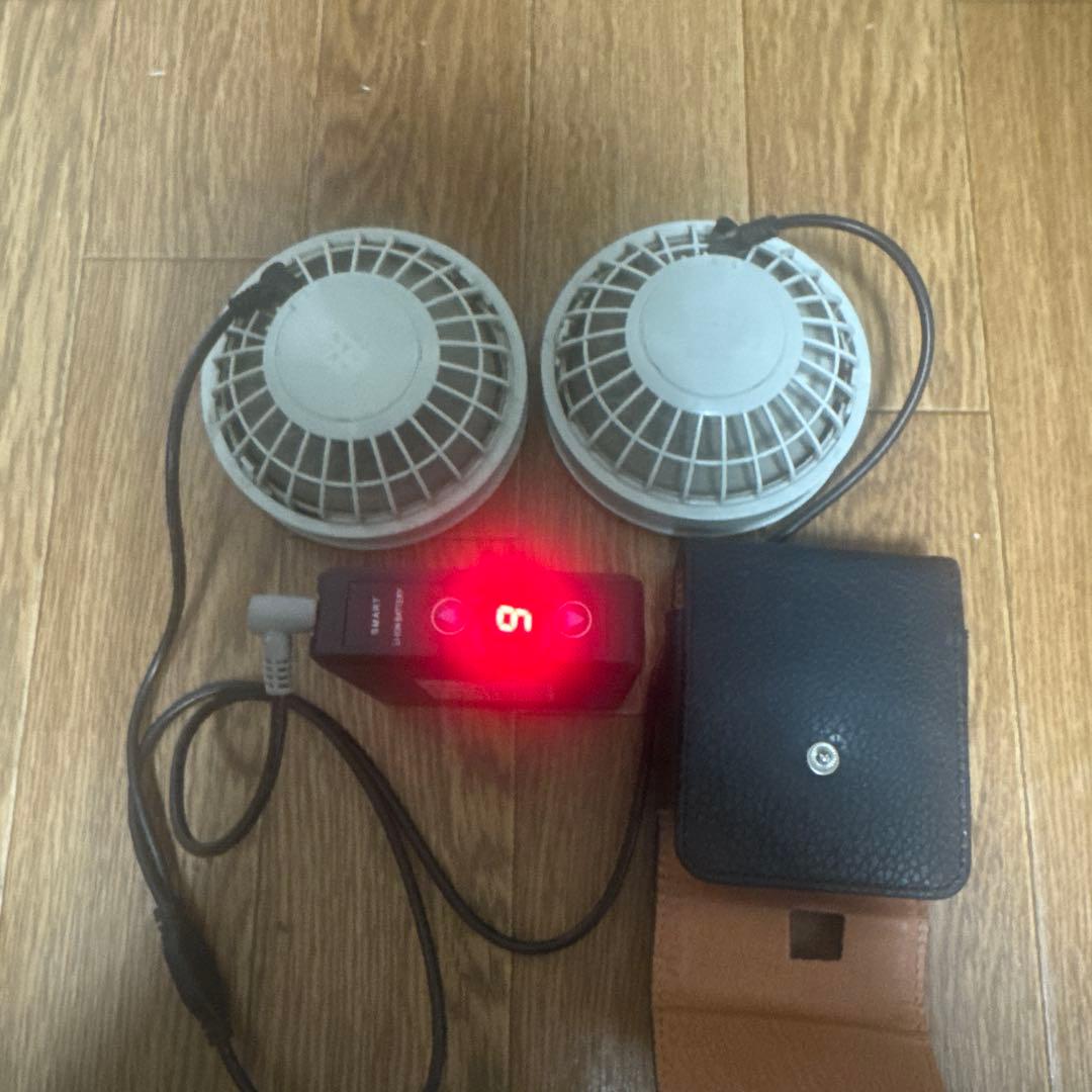 空調服　バッテリー×2 電池ボックス×1 ファンセット