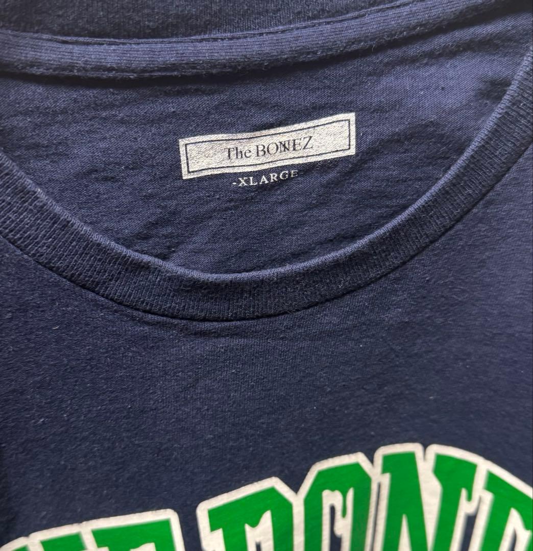 THE BONEZ グラフィティー　ネイビー　グリーン　ロゴ　XL tシャツ