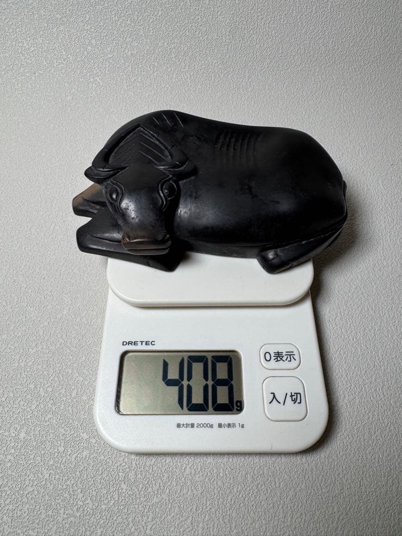 卧牛型 硯面付き墨盒 書道具