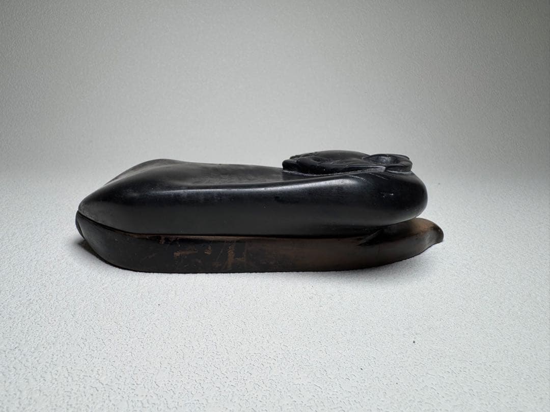 卧牛型 硯面付き墨盒 書道具