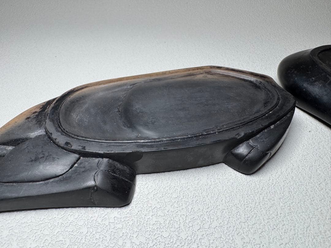 卧牛型 硯面付き墨盒 書道具