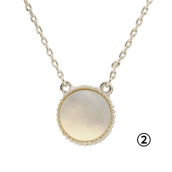 高級天然白蝶貝◆フラワーネックレス◆ホワイトシェル◆18金メッキ