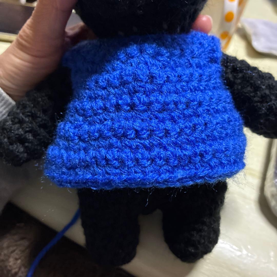 カスタマイズ可能❣️モコモコ毛糸の シュナウザーあみぐるみ（ソルト&ペッパー）