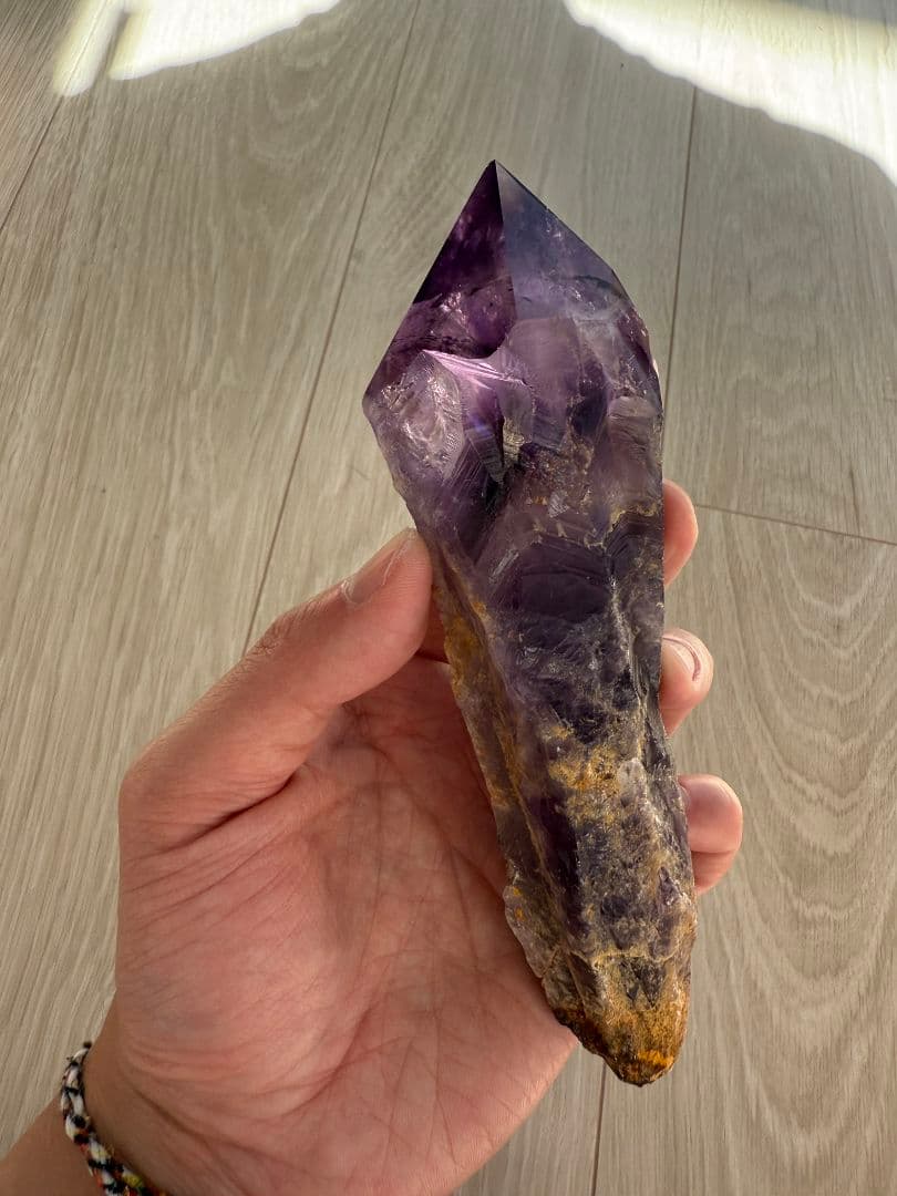 【週末限定セール】【希少】アメジスト原石 2本セット 専用台座付！極上魔法の杖