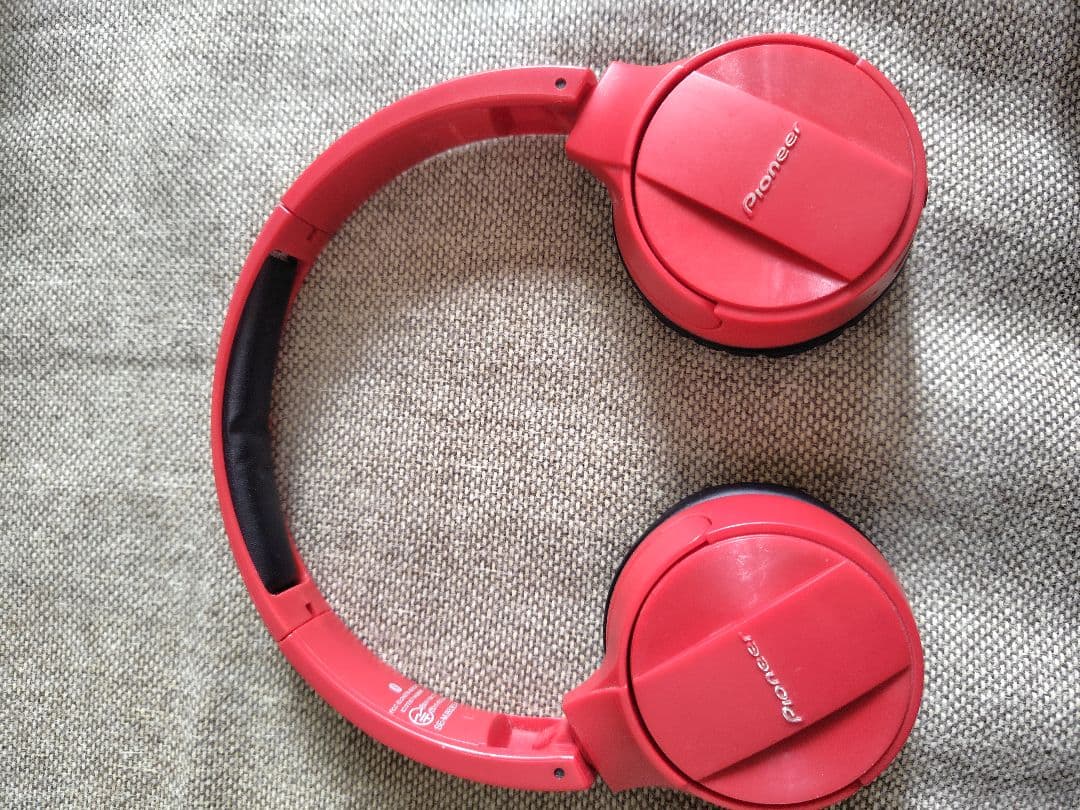 Pioneer ワイヤレスヘッドホン 赤