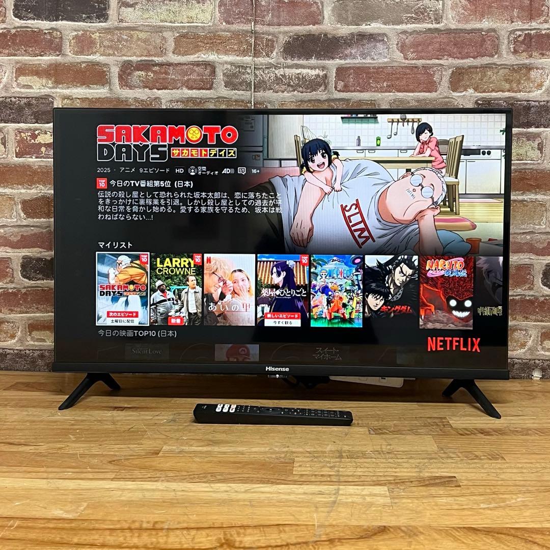 2022年製！32V型 液晶テレビ スマートテレビ 32A40H 動画アプリ搭載