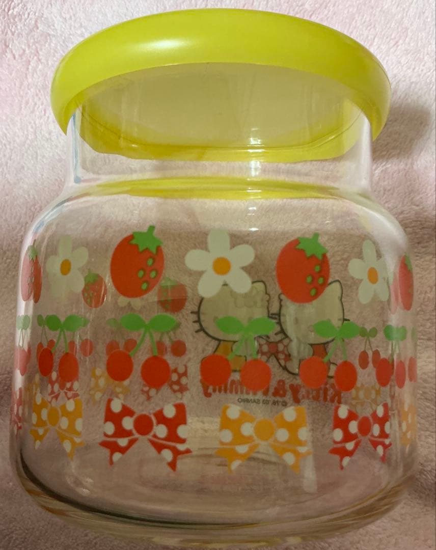 サンリオ　Kittyu&Mimmy キャニスター　2003年製　ガラス瓶　レア