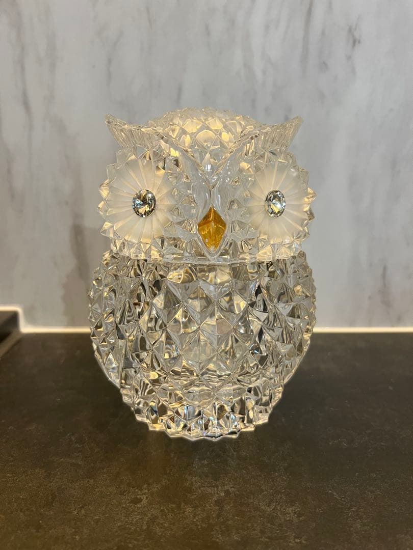 LEDライト付小物入れフクロウ