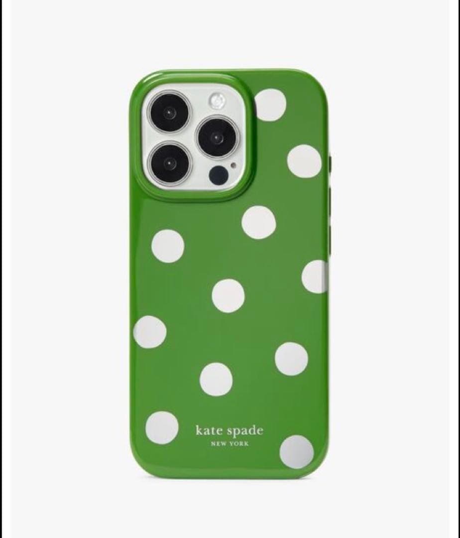 【値引き中】新品未使用　iPhone16pro ケイトスペード　ミラー　ドット柄