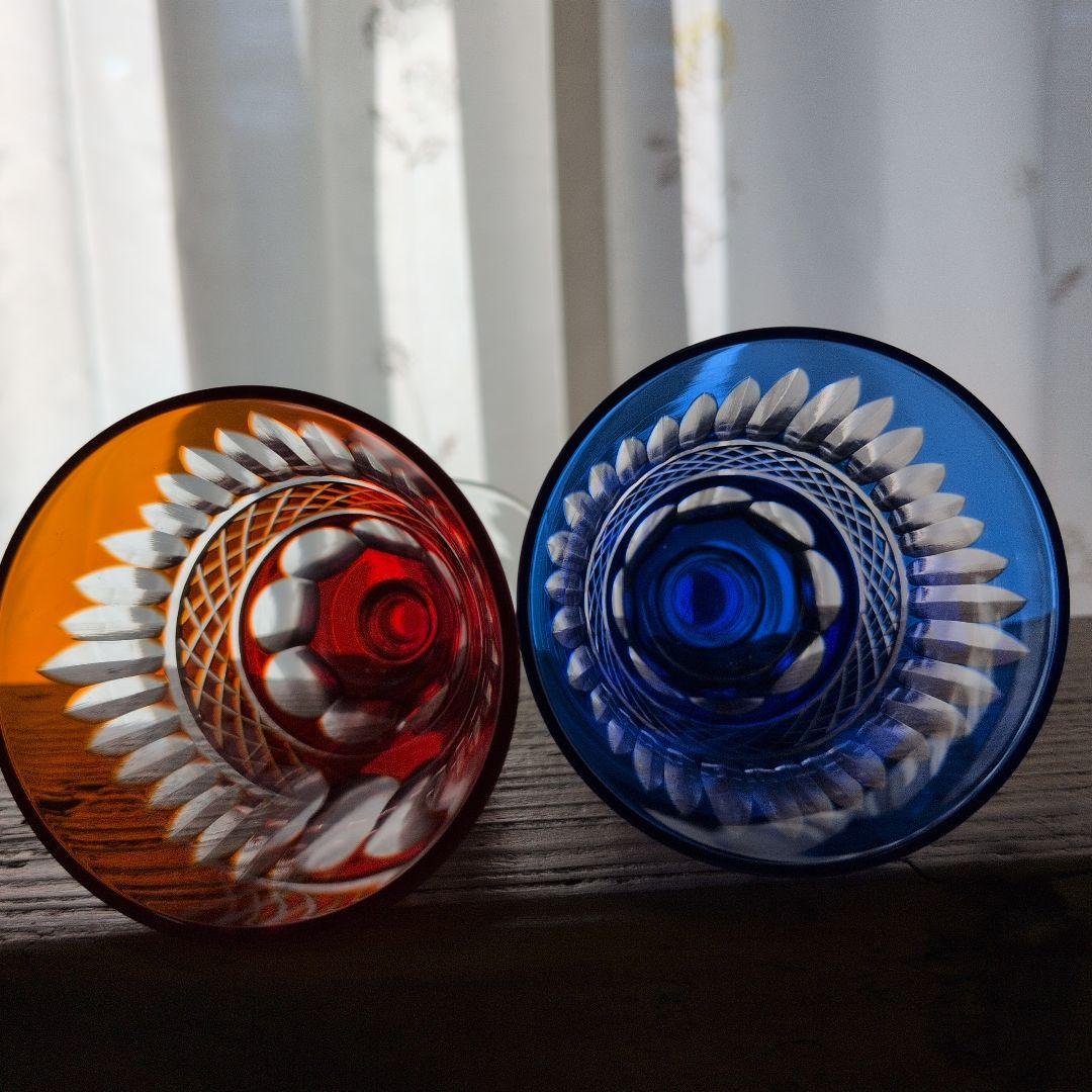 カットクリスタルグラス 2個セット