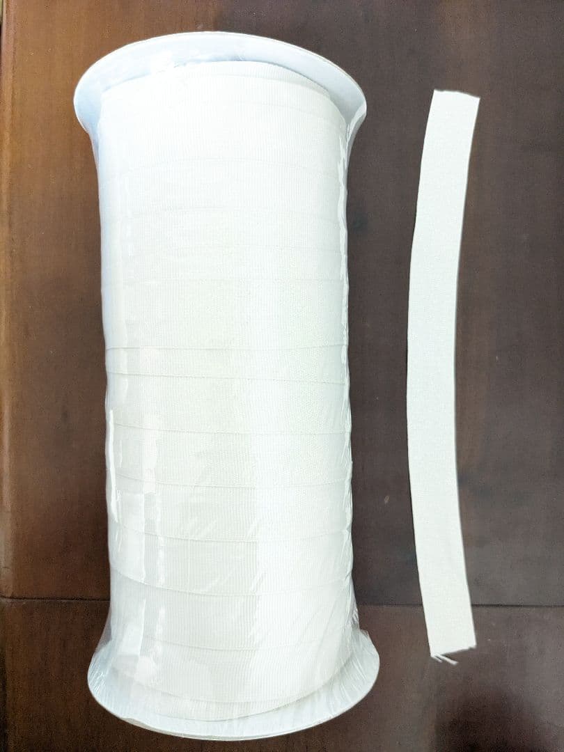 【新品】内巻きテープ　22mm巾 200m巻 　グログランテープ　オフホワイト