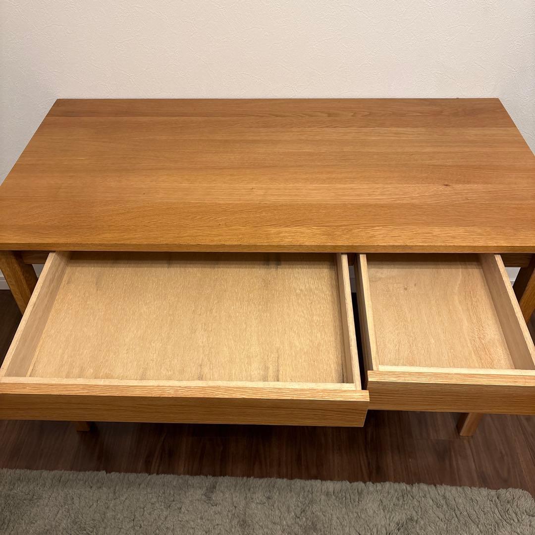 無印良品 木製デスク 2引き出し付き