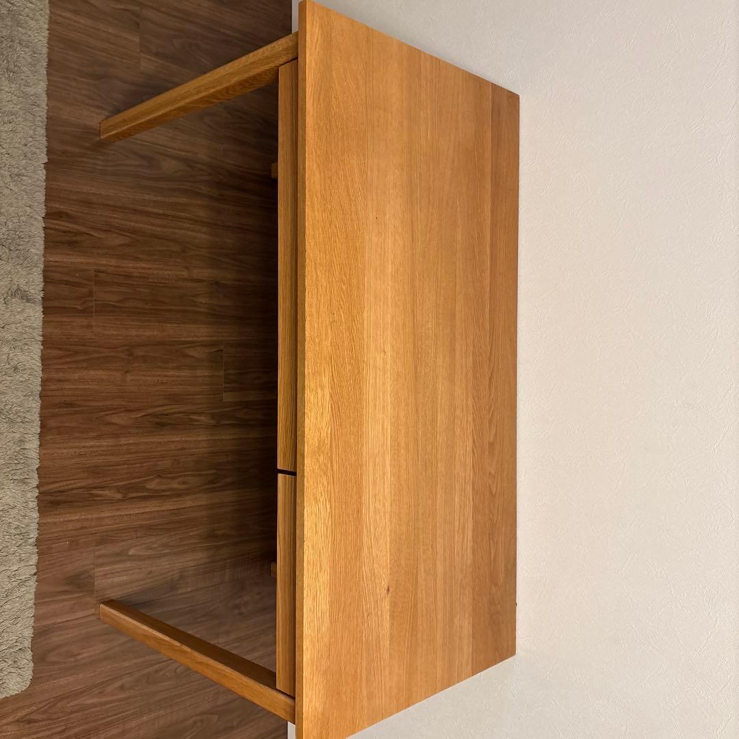 無印良品 木製デスク 2引き出し付き