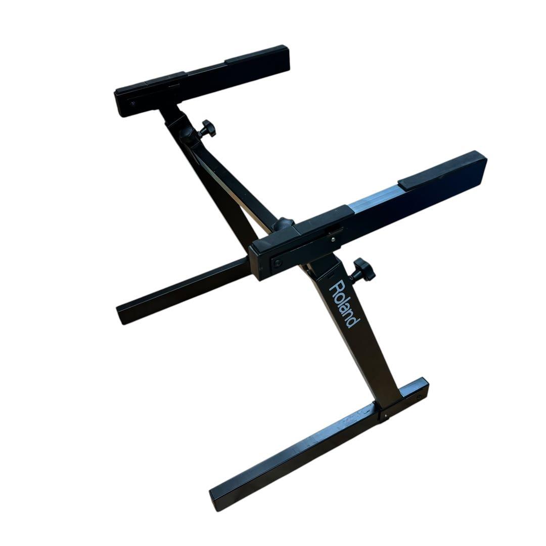 【美品】Roland 電子ピアノ用 シンセサイザー用スタンド 黒 KS-18Z