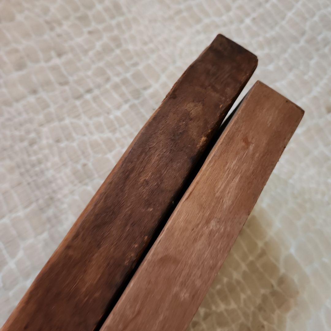 菓子木型2点セット-11　古い 木型 菓子型 和菓子 木製 古道具 古物