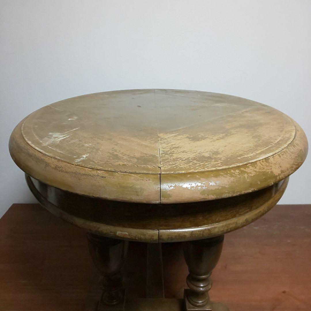 ヴィンテージ 木製 テーブル ラウンドテーブル 店舗什器 ヴィンテージ家具