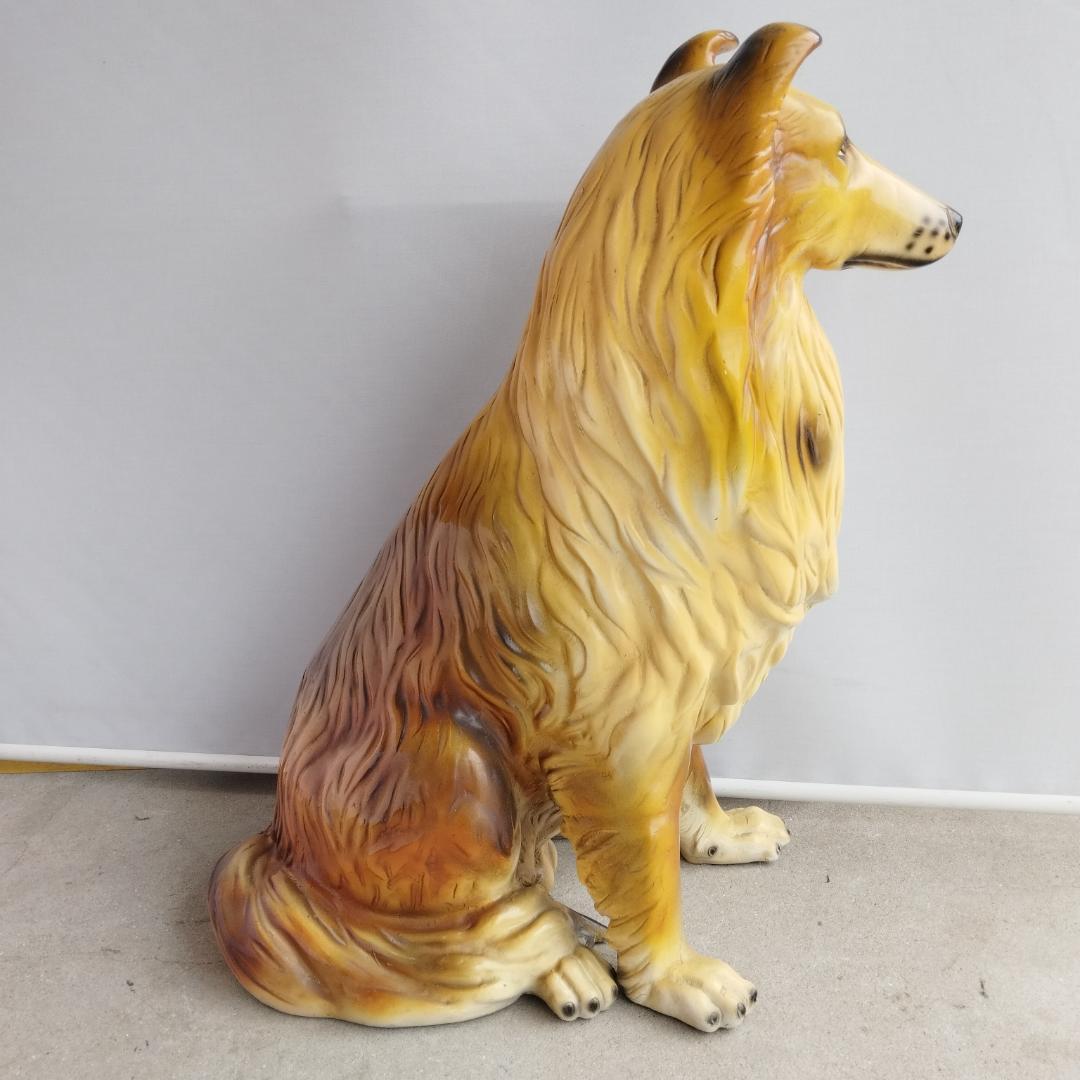 コリー 特大 置物 オブジェ インテリア ガーデン 犬の置物