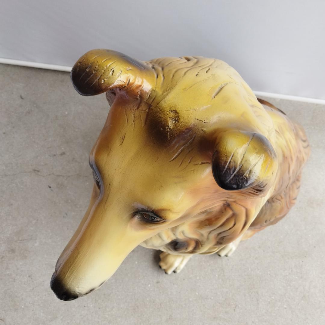 コリー 特大 置物 オブジェ インテリア ガーデン 犬の置物