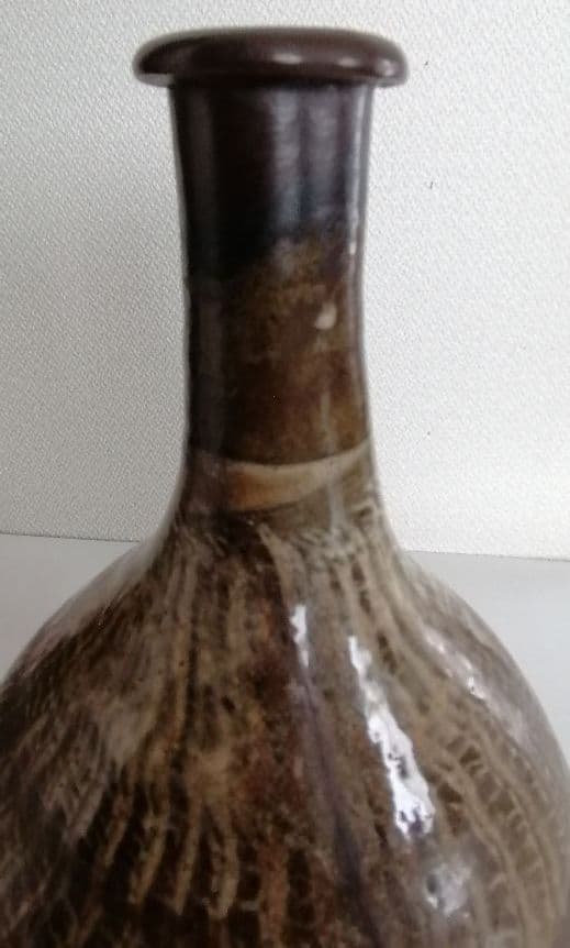 中期唐津　打ち刷毛目文瓶