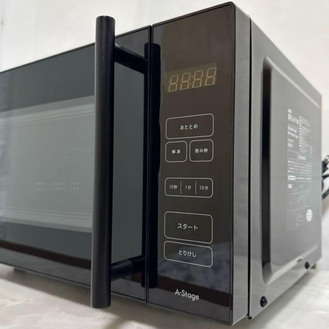 A-stage 2022年製m単機能電子レンジ 18L ヘルツフリー フラット