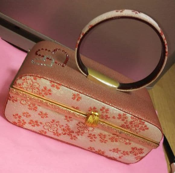 新品 成人式 ハート♥️ 鏡付きかばん 和装 バッグ 草履 セット