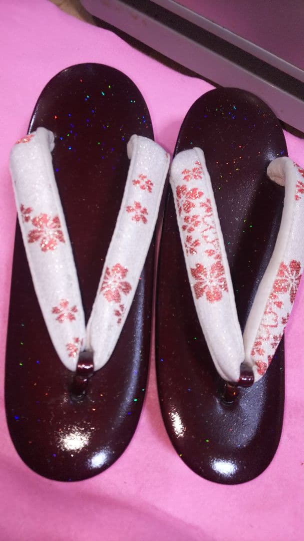 新品 成人式 ハート♥️ 鏡付きかばん 和装 バッグ 草履 セット