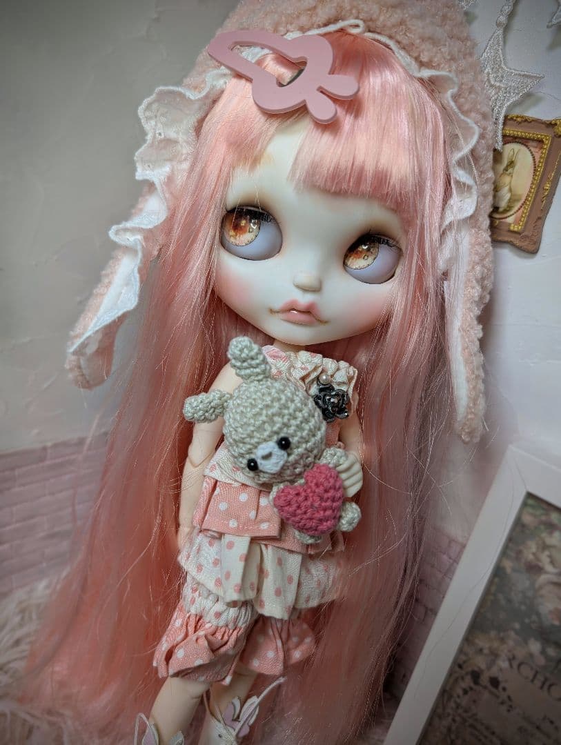 アイシードール❁︎カスタム❁︎pink・rabbit