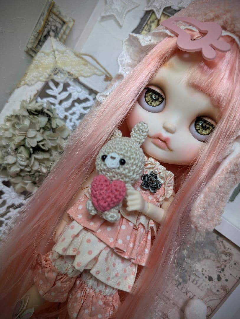 アイシードール❁︎カスタム❁︎pink・rabbit
