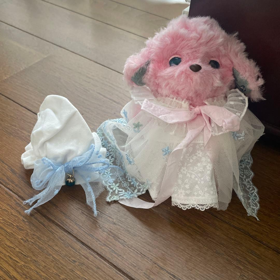 プードル　ぬいぐるみ　アンティーク風