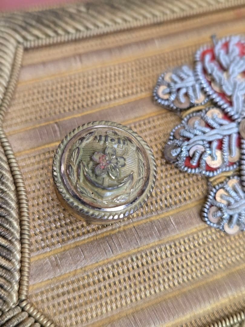 コレクター放出　海軍将官正帽/正肩章　1号ボタン　軍医総監？