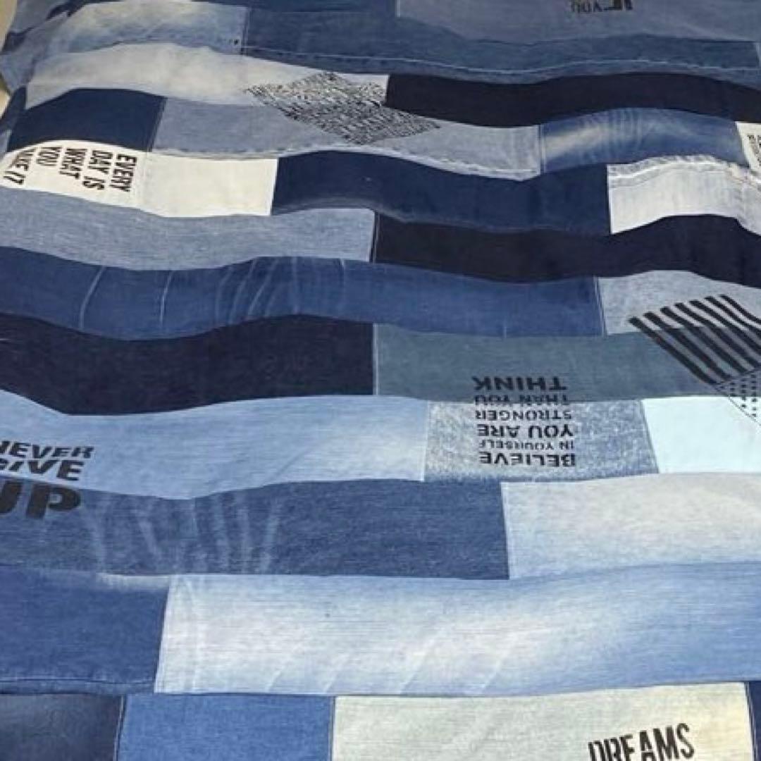 みゆv様確認用　　　リメイクデニム マルチカバーハンドメイドざっくりベットカバー