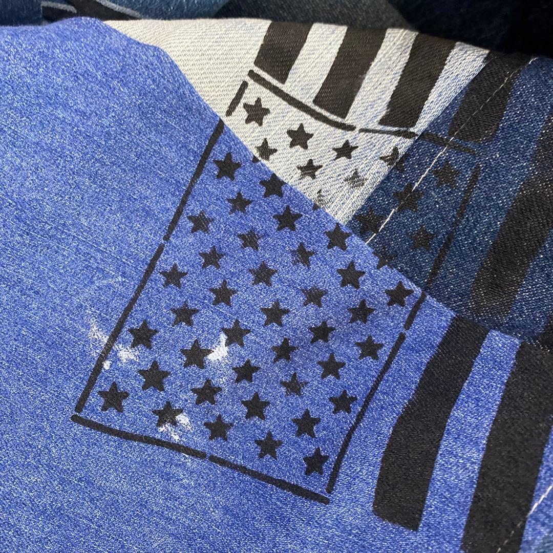 みゆv様確認用　　　リメイクデニム マルチカバーハンドメイドざっくりベットカバー