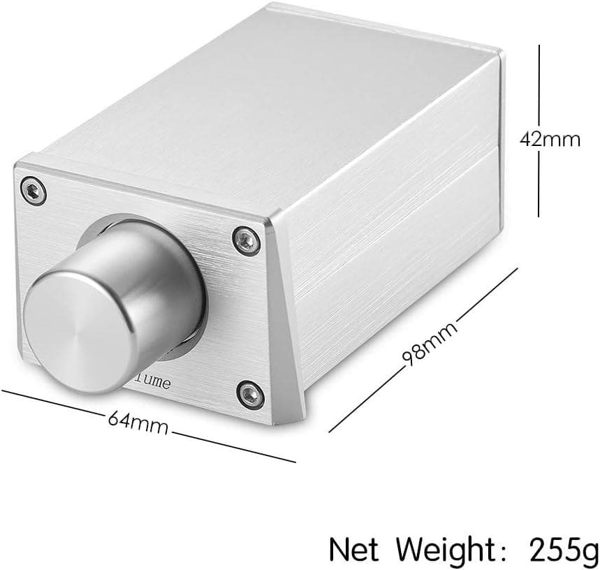 パッシブプリアンプ ボリュームコントローラ 高精度 HiFi シルバー