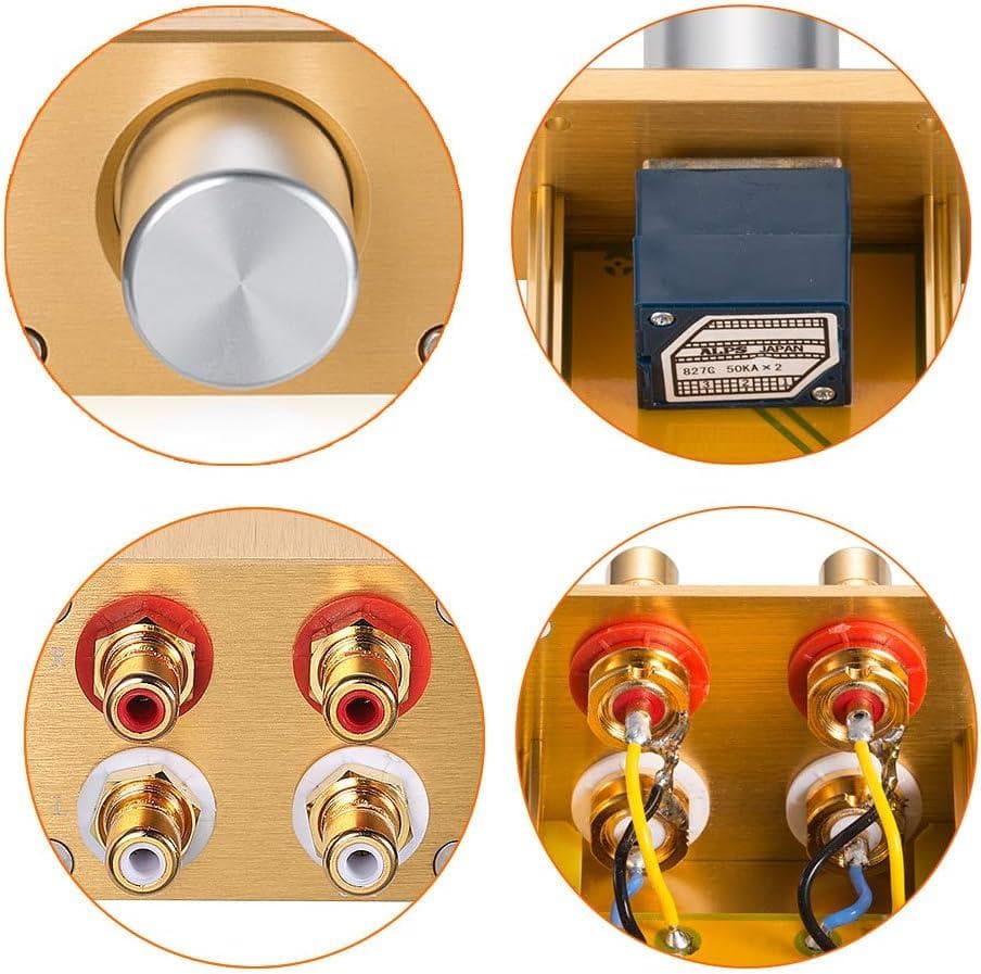 パッシブプリアンプ ボリュームコントローラ 高精度 HiFi シルバー