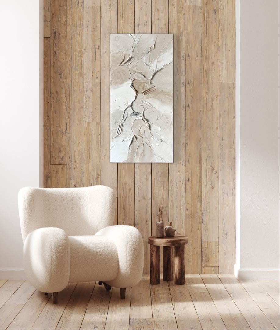 現代アート　80×39㎝　テクスチャーアート　モダン　絵画　抽象画　アートパネル