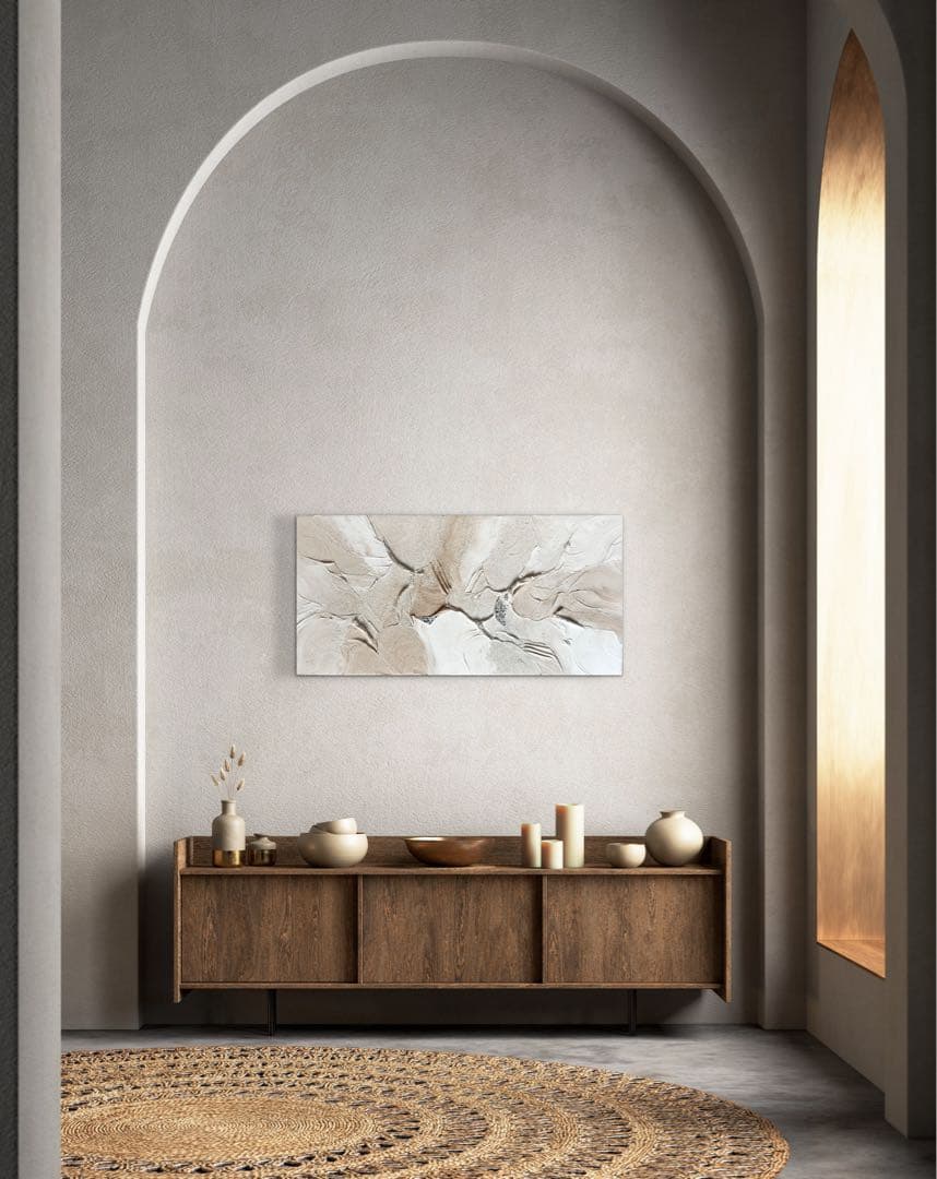 現代アート　80×39㎝　テクスチャーアート　モダン　絵画　抽象画　アートパネル