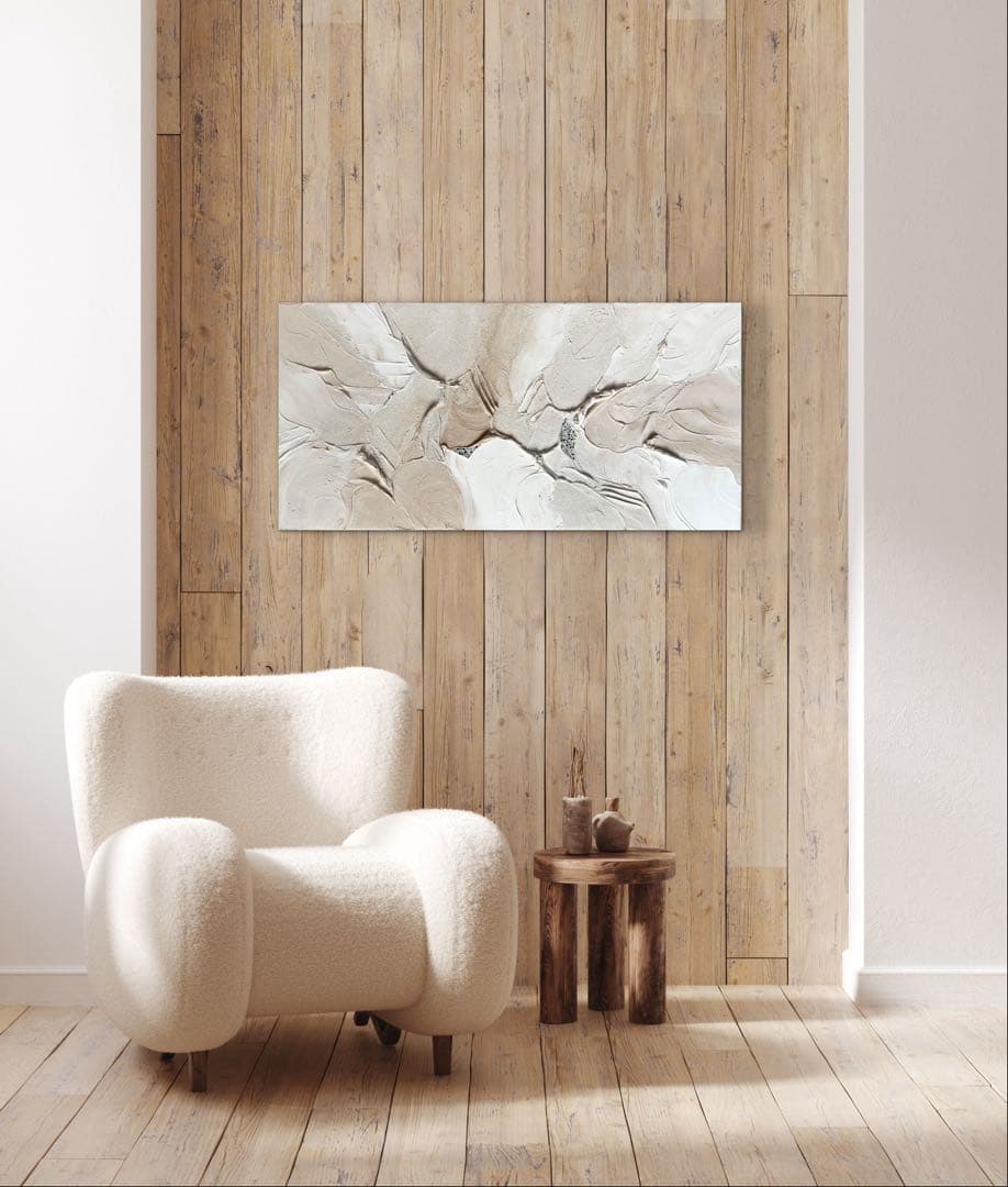 現代アート　80×39㎝　テクスチャーアート　モダン　絵画　抽象画　アートパネル