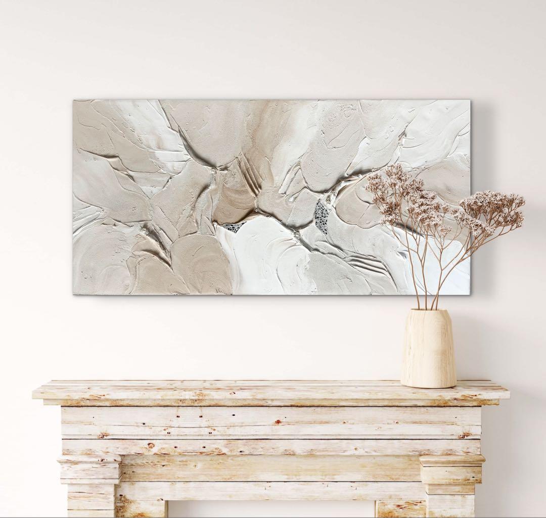現代アート　80×39㎝　テクスチャーアート　モダン　絵画　抽象画　アートパネル