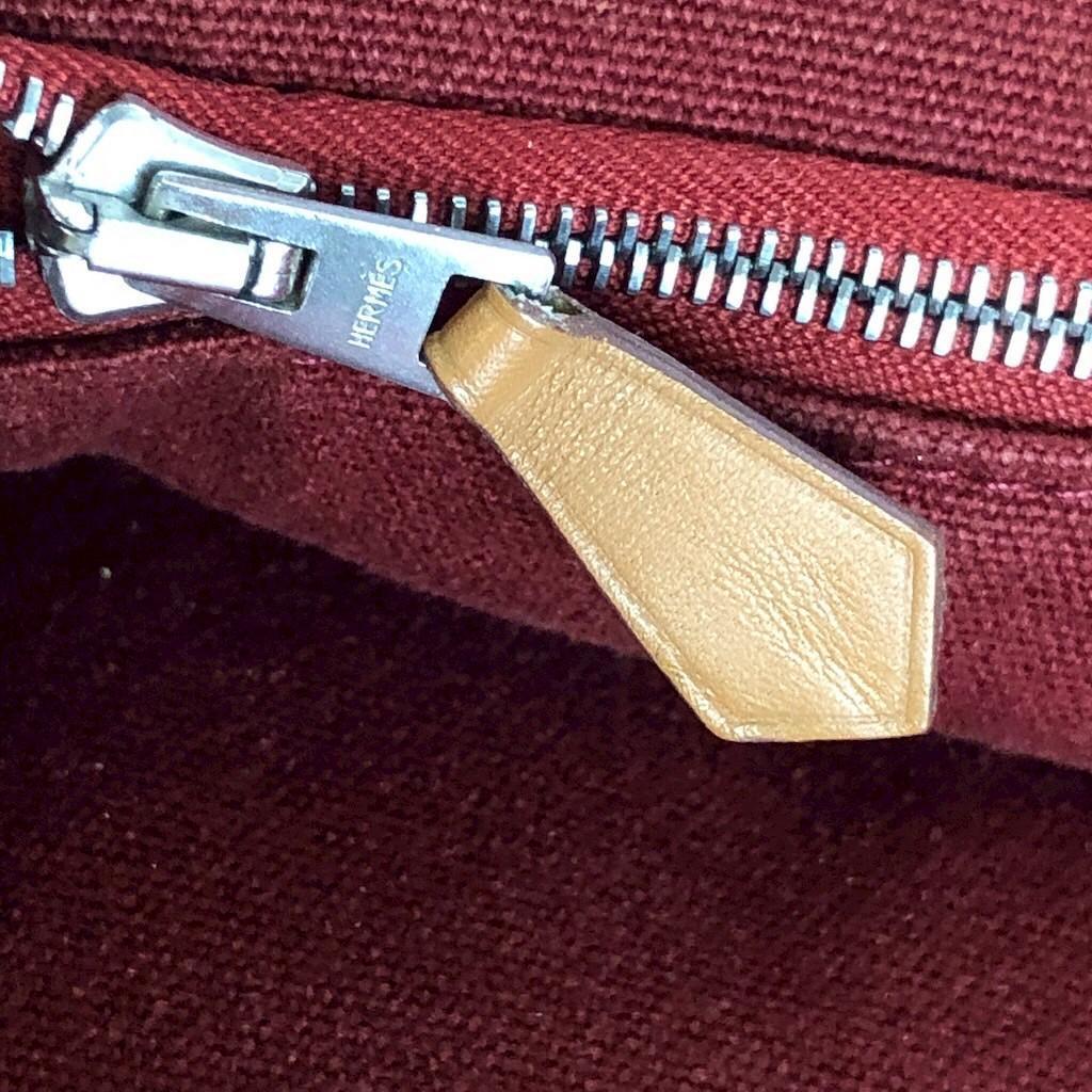 HERMES エルメス フールトゥMM キャンバス トートバッグ レッド