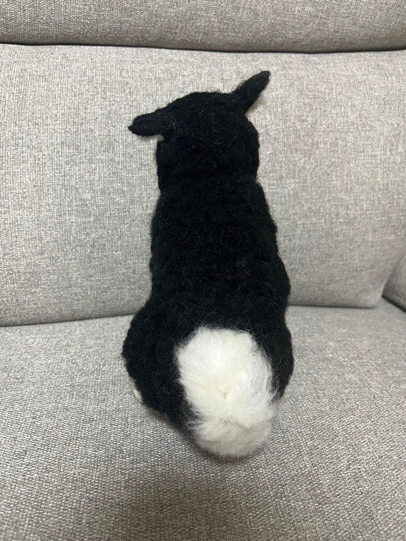 羊毛フェルト　黒柴