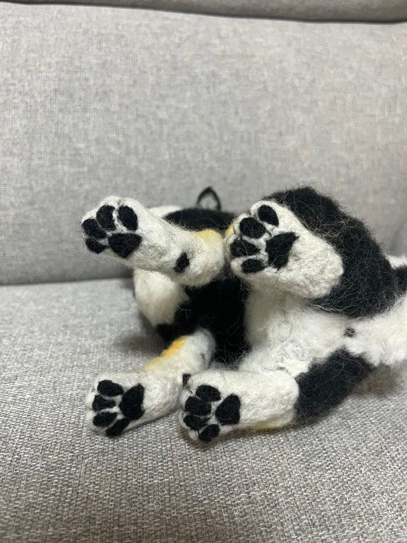 羊毛フェルト　黒柴