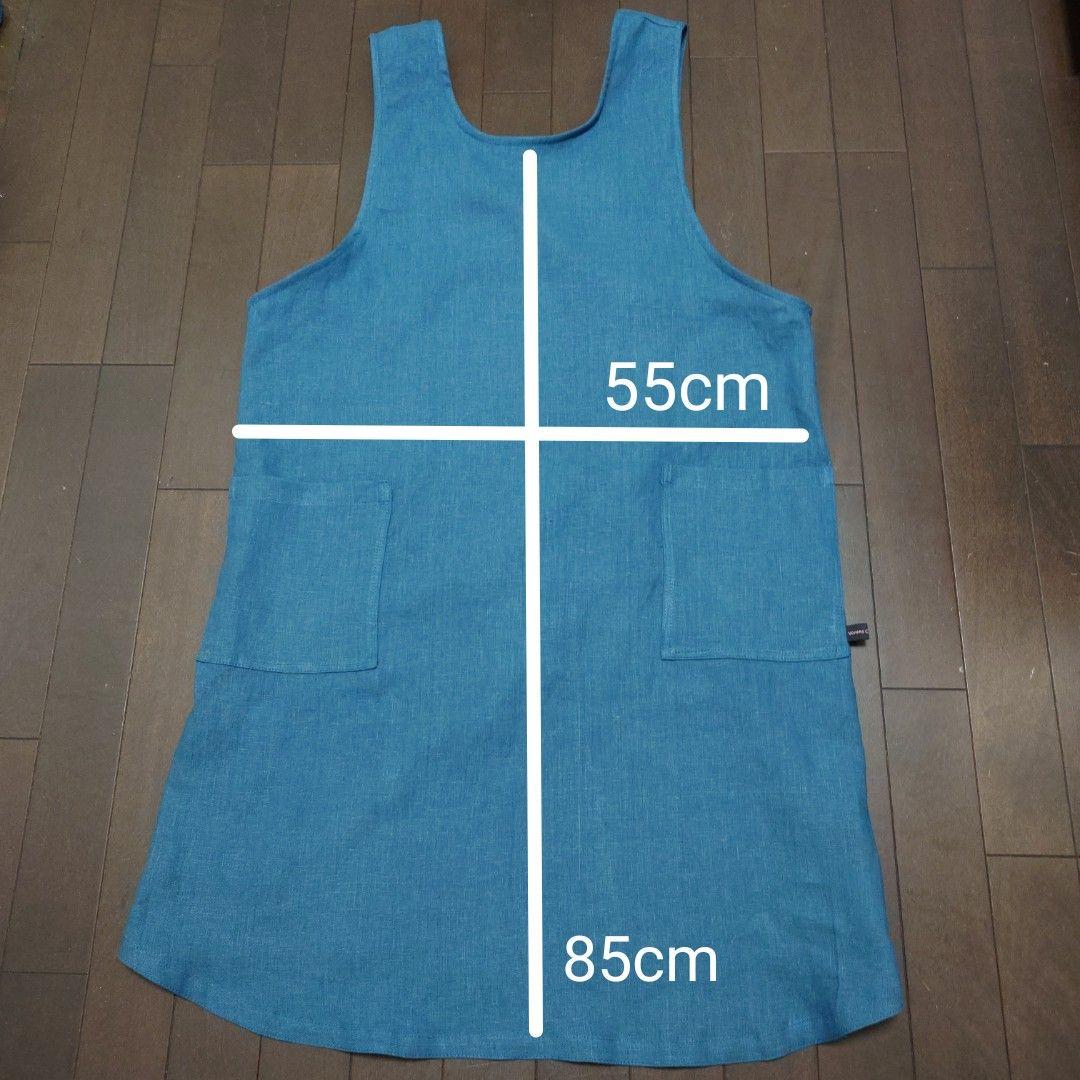 バッククロスエプロン*リネン*麻100%*
