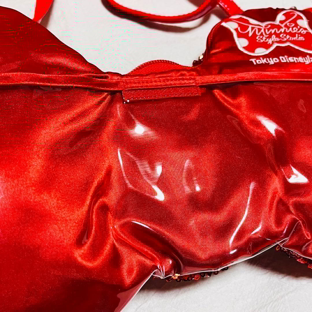 ディズニー　ミニー　スタイルスタジオ　スパンコール　リボン　ショルダーバッグ