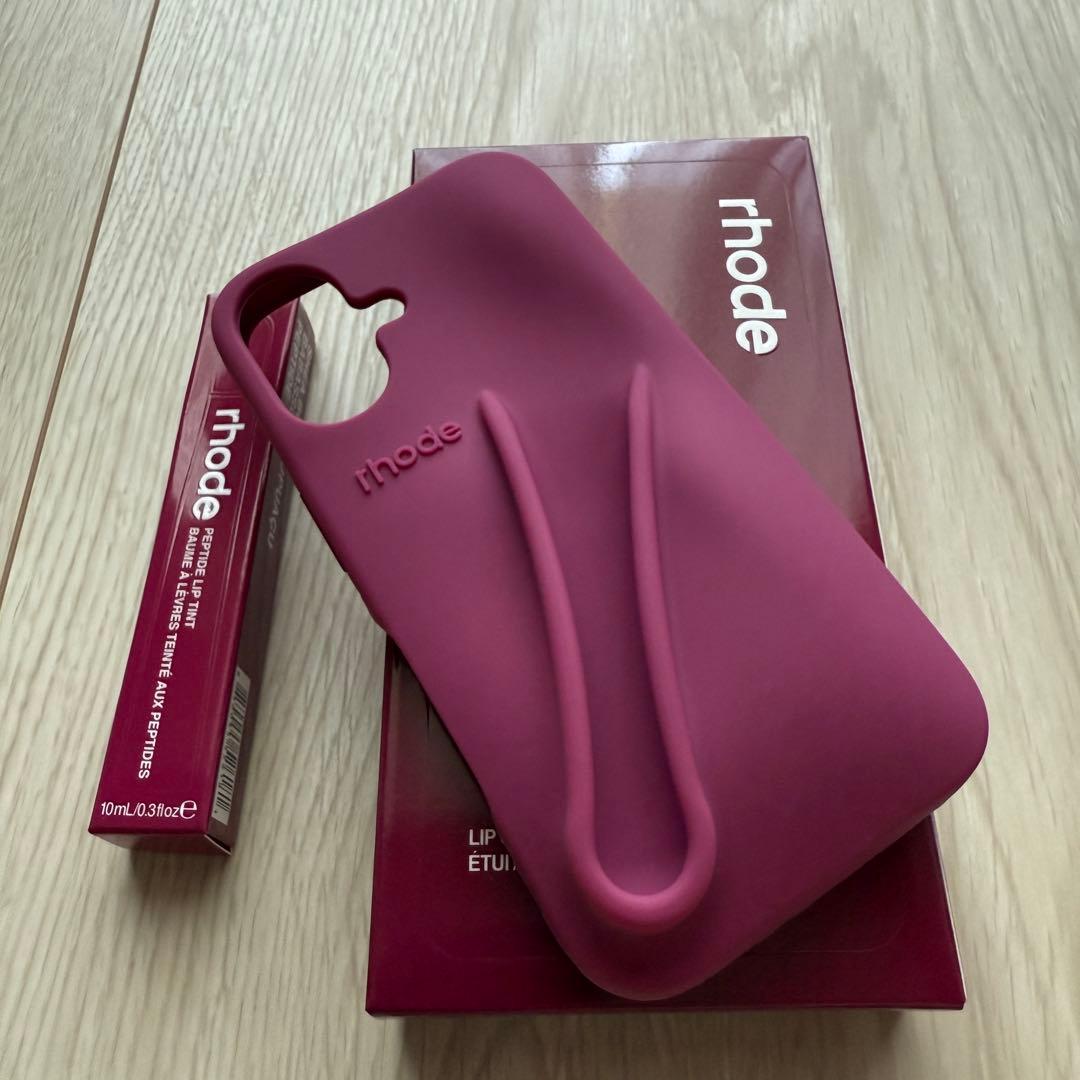 rhode iPhone 16 ケースlipcase raspberry