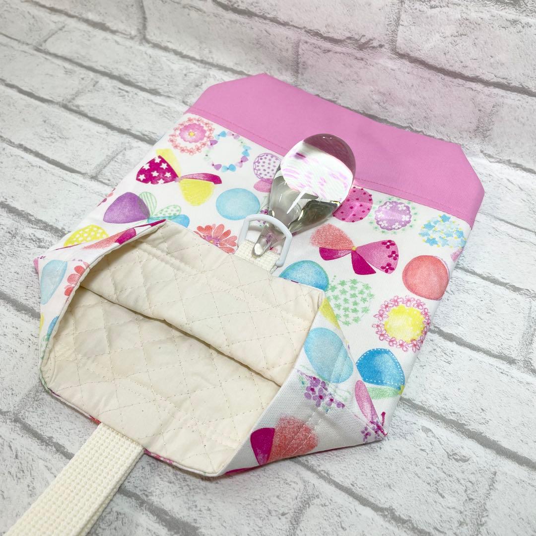 カラフル(WH)×ピンク 入園入学グッズ5点セット/裏地キルティング