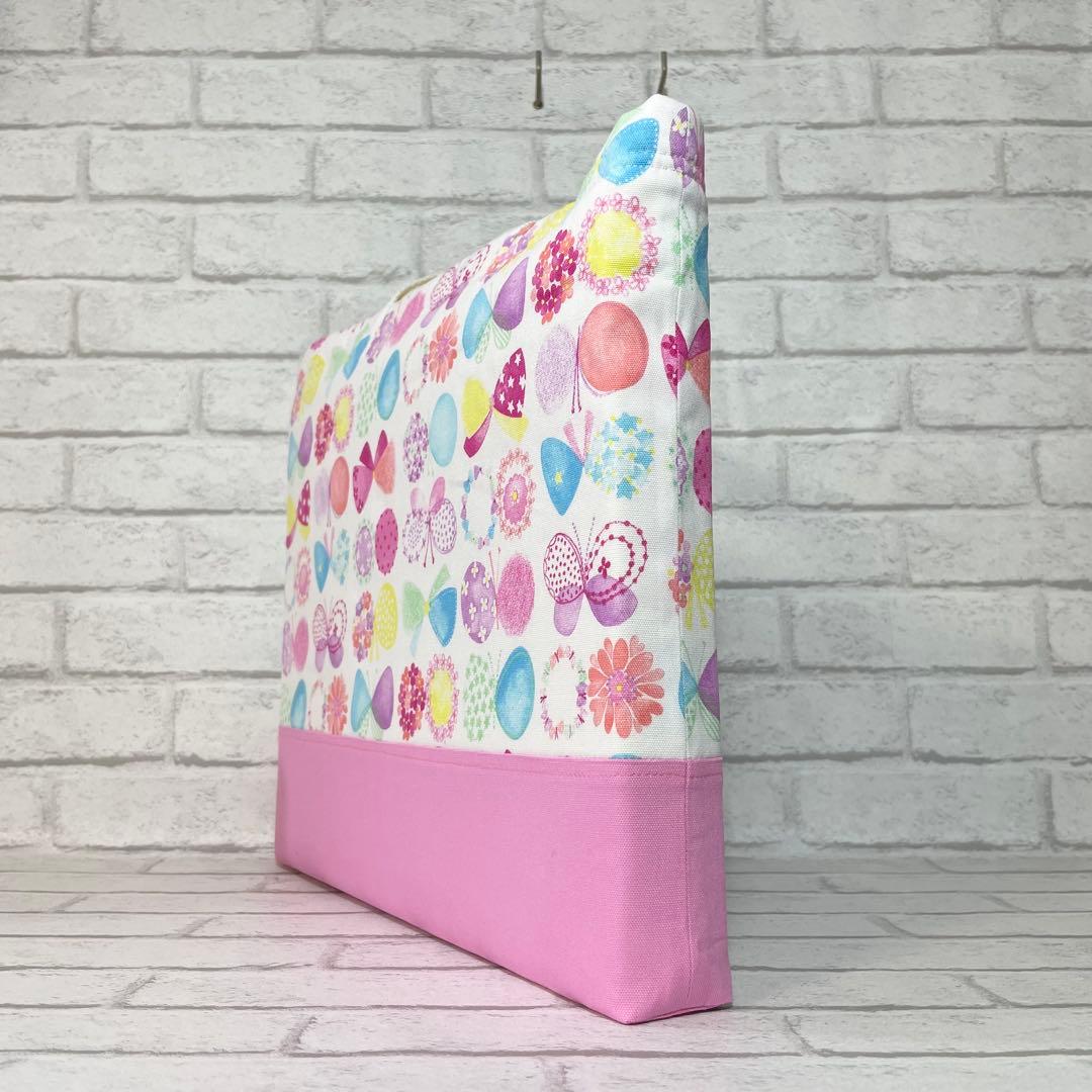 カラフル(WH)×ピンク 入園入学グッズ5点セット/裏地キルティング