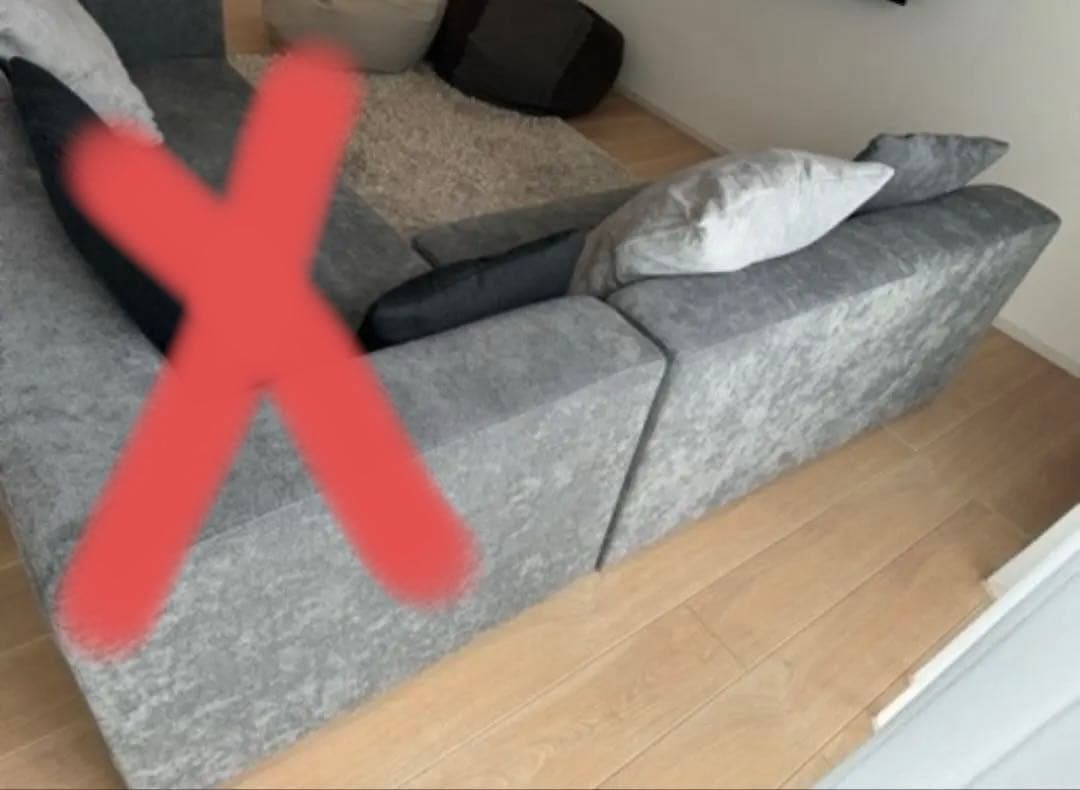 ソファ　2人掛け　グレー